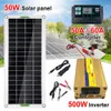 220V Sistema de energia solar 50W Painel 500W Inversor + 50A / 60A Kit de controlador - 50A