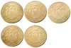 فرنسا 1862 ب - 1869 ب 5pcs تاريخ الاختيار 100 فرانكس حرف الذهب مطلي بالملفات الزخارف الزخارف الدخانية