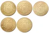 Francia 1862 B - 1869 B 5 piezas fecha para elegir 100 francos artesanía chapada en oro copia decorar adornos de monedas réplica de monedas decoración del hogar 287T