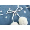 Gebreide trui dot ontwerp baby clohting set herfst meisjes volledige pakken 210611