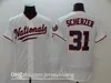 男性野球22 Juan Soto Jersey 37 Stephen Strasburg CooperStown FlexBaseクールなベースチームカラーレッドホワイトブラックステッチ高品質