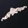 Wall Stickers A5KB 4pcs Natural Wood Carving Appliques For Furniture Cabinet Unpainted Wooden Mouldings Decal Decoration