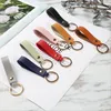 Moda Negócio PU Principal Anel de Couro Chaveiro Chaveiro Anéis Fit DIY Círculo Pingente Titular Carro Keyrings Jóias Acessórios