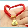 Link Chain Pretty Lucky Bracelet I Love You Mom Red Thread Beautiful Bracelets Jewelry For Mum Mothers Day Gift Family Bless Chic Char