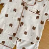 Sommarstil Barnskjorta 7-punkts byxor kostym Pojke och tjej Baby Hemservice Tecknade tjejer Outfits 210702