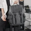 Рюкзак Мужская европейская и американская мода Клетчатый рюкзак Модный бренд Большая вместительная дорожная сумка Повседневная школьная школьная сумка Компьютерная сумка