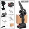 4In / 6in Mini Electric Saw Chainsaw 24 V Cordless voor Fruit Tree Woodworking Tuing Tools met Batterys Hand gehouden Houtsnijders