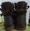 Designer - Bottes de neige d'hiver pour femmes et enfants Vache en cuir fendu Femmes Garçons Filles Enfants Bébé Chaussures à nœud chaud