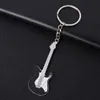 Men Womens Guitar Keychains pink blue red black Key Chain Charms for Bag Car Keyring Accessories Gift 2021 G1019