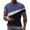 T-shirts pour hommes robe à manches courtes costumes femme nouveau style de sport éblouissant design imprimé suture simple vêtements respirants décontractés