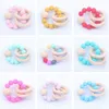 Baby Trä Teethers Infant Silicone Chew Nursing Bracelets Baby Rattle Barnvagn Tillbehör Nyfödda Tandring Ring Toys 16 färger BT5975