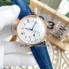 2021 Wysokiej jakości Master Geographic 1428530 Mężczyzna Automatyczny Zegarek Rose Gold Q1428530 Wielofunkcyjny 40mm Gents Sport Zegarki Niebieski Skórzany Pasek