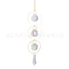 Moon Crystals Suncatcher Hanging Beads Pendant Colorful Crystal Chandelier Wall Window Prism Ornament for Garden Window Car Wedding Plants