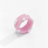 Irregular White Cloud Rings Colorful Sweet Resin Party Finger Ring Women Girls Vacation Gift Green Purple Hand Jewelry Fashion Accessories