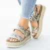 Vrouwen Sandalen Platform Wedge Zomer Hoge Hakken Casual Mode Vrouwelijke Gesp Plus Size Schoenen