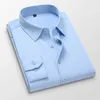 Été hommes à manches longues chemises grande taille 7XL 8XL Slim Fit formel mâle blanc affaires sociale robe chemises homme vêtements 210708