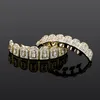 Joyería de Hip Hop Dientes para hombre Parrillas Diamante Iced Out Grillz Diseñador de lujo Oro Plata Accesorios de moda Rapero Bling Charms2588065