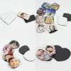 Zachte koelkast magneten DIY Sublimatie Blanks Magneet Home Decorate Arts Magnetic Tape Circulaire Rechthoek HeartShaped Nieuwe Collectie 1 8BD M2