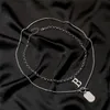 Collier pendentif chaîne punk en acier inoxydable pour femmes hip gothique lettre B métal double couple cou bijoux de mode chokers2523