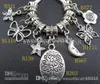 Metals Moon Tree Star Butterfly Charms Big Hole loose Beads 100PCS/lot Tibetan Silver Fit European Bracelet