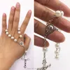 Party Favor SimpleWoo First Communion Gifts Dop Rosary Favors Recuerdos de Bautizo Quinceanera White / Silv, Pack of 12pcs