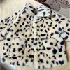Fluffy Leopard Faux Fur Coat Dziewczyna Jesień Baby Girl Winter Clothing Kurtka Kids Futro Kurtki Odzieży Odzież Dzieci Odzież 211023