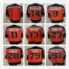 Reverse Retro Hockey Jersey 28 Claude Giroux 9 Ivan Provorov 11 Travis Konecny 13 Kevin Hayes 14 Sean Couturier 23 Oskar Lindblom 79 Carter Hart Orange Hockey Jerseys