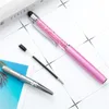 BLING 2IN1 Crystal Diamond Ballpoint Pens Screen Touch Stylus Pen Office School School Siedzika XBJK21121117080