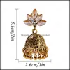 Dynda Żyrandol Kolczyki Biżuteria Classic Leaf Kryształowe Panie Bijoux Vintage Gold Bells Indian Dla Kobiet Wedding Drop Dostawa 2021 Lj5yn