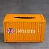 Vävnadslådor servetter Creative Iron Container Model Box Decor Metal Servett Case Houseware Everyday Nödvändig redskapsutnämnden Accesso
