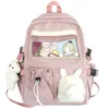 Backpack Transparent Women Cute Girl Harajuku School Kawaii Drawstring Female Clear Laptop Student College Bag Book