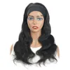 Parrucca per capelli ondulata lunga nera naturale Parrucche sintetiche da 26 pollici per capelli ondulati per donne americane