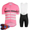 Pantaloncini con bretelle da uomo Rapha Team Cycling Jersey Set Abbigliamento da corsa per bicicletta Maillot Ciclismo Estate Quick Dry MTB Abbigliamento da bici Sportswea268t