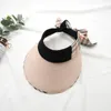 Visières pour femmes Big Brim Designer Chapeaux avec ruban à carreaux Sangle de capuche réglable Casquettes de mode Y014B15014259j