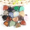 Skeleton Natural Crystal Opal Rose Quartz Tiger's Eye Eye Charms Charms Pendente a forma di cranio per orecchini fai da te collana gioielli