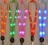 Porte-clés avec lanière lumineuse LED, porte-clés d'identification, 3 Modes, corde suspendue clignotante, 7 couleurs, 2021