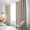 Hollow Star Double Layer Blackout Curtain For Bedroom Kids Girl White Sheer Window Curtain For Living Room Window Treatments 210712