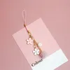 Fashion Trendy Keychain Ribbon Flower Keyring For Men Women Jewelry Pink Flower Cute Bag Car Key Holder Gifts