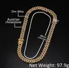 12mm Miami Cubaanse Link Collier Armbanden Set voor Mens Bling Hip Hop Iced Out Out Diamond Gold Silver Rapper Chains Dames Sieraden Gift