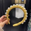 2022 große Perle Wicklung Stirnband Mode Haar Zubehör Weibliche Trend Straße Schuss Haarband Boutique Haar Hoop Kopfbedeckungen Für Frauen Neue