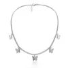 Бабочка ожерелье Choker Простая бабочка кулон ожерелья для женщин мода романтические клавиши цепочка рождения подарок на день рождения ювелирные изделия G1206