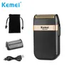 Kemei Afeitadora eléctrica para hombres Twin Blade Impermeable Reciprocante Inalámbrico Razor USB Recargable Máquina de afeitar Barber Trimmer P0822