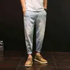 Alta Qualidade 2021 Primavera Verão Casual Lavagem Vintage Hip Hop Estudante Adolescentes Jeans Fino Homens Solto Harem Pants Masculino G0104