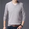 Autumn 2022 Jersey Casual Men's V-neck Solid Sweater Clothing Pull Thin Fabric Large Size Sweaters