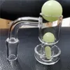 Cuarzo Slurper Aspirar aceite Banger con terp perla Accesorios para fumar Tapas de carbohidratos de vidrio Borde biselado Cubo sin domo 14 mm Macho Hembra para bong