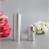 15ml 20ml Shiny Silver Airless Refillable Bottles Thin Healthy Travel Empty Cosmetic Containers for Liquid Makeup 100pcs/lotgoods