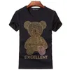 Herren T-Shirts Diamant Männer T-shirt Kawaii Kleidung Teddybär Herren T Shirts Kurzarm Casual Baumwolle Reisen Tops Plus 5XL T034