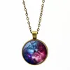 Accessoires de bijoux de mode nébuleuse loup Po Cabochon pendentif en verre collier chaîne de chandail chaînes de cadeaux d'anniversaire créatifs