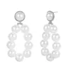 2021 orecchino a goccia grande con perle di moda orecchino a cerchio con pendente a cerchio vuoto elegante della Corea per gioielli da donna per feste di matrimonio