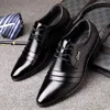 Mode hommes chaussures en cuir mariage robe d'affaires boîtes de nuit oxfords respirant travail chaussures à lacets 345rt H1125